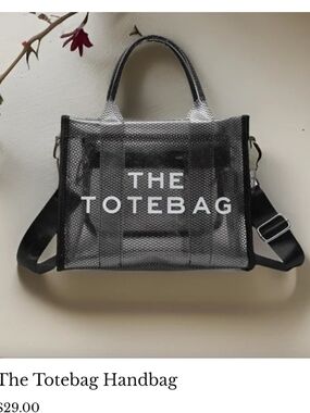 Handbag Crossbody- Black pvc THE Tote
